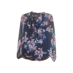 Tommy Hilfiger Blouse Women's Floral Long Sleeved. Size Small. HL208